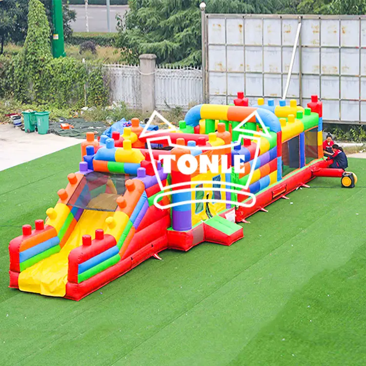 Custom Quality PVC Legos Inflatable Obstacle Course — photo 1