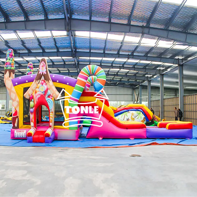 4 in 1 Commercial High quality inflatable candy bounce house combo — photo 1