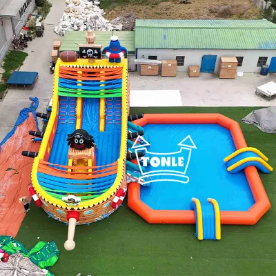 China Manufacturer Tonle Large Pirate Ship Land Water Park
