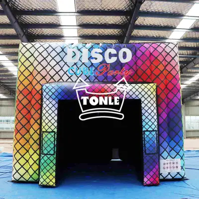 Inflatable Night Club Disco Tent Cube party House Portable Inflatable Jumping Disco Castle