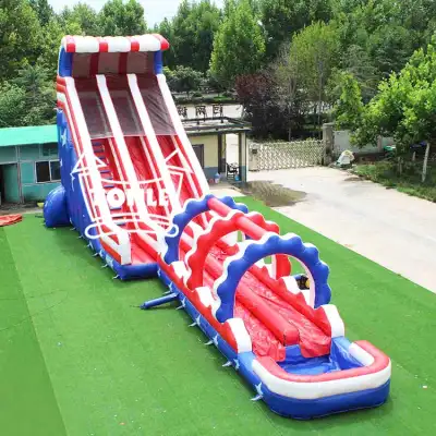 China factory Tonle Inflatable Patriot Dual Lane Super water Slide
