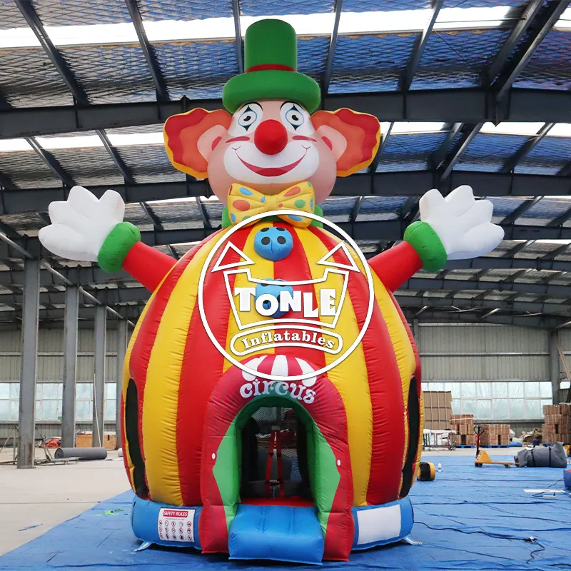 Giant Circus Clown Inflatable Jumper and Moonwalk Bounce House — photo 1